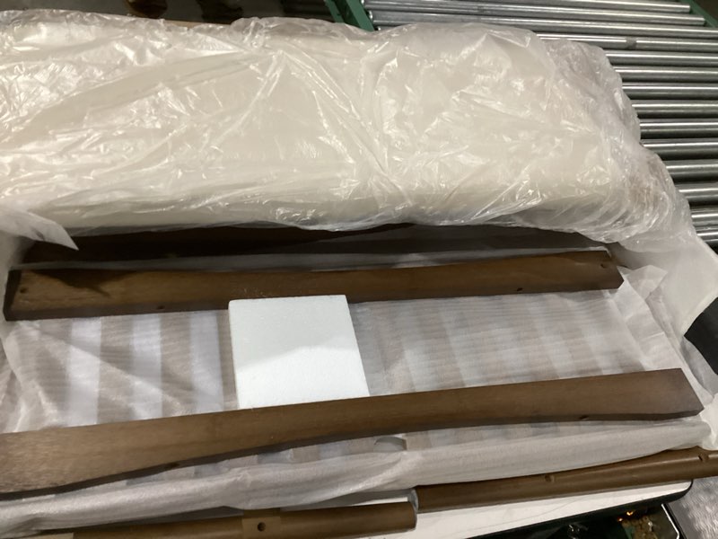 Condition photo showing New/Like New for Shoe Bench Entryway Bamboo 2-Tier Shoe Rack with Cushion Padded Seat Shoe Bench Organizer Stable for Entry, Hallway, Living Room, Bedroom, Closet (31.5 * 11.4 * 16.5IN, Brown-Beige) Brown-beige 31.5*11.4*16.5Inches