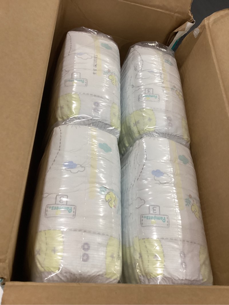 Condition photo showing New/Like New for Pampers Swaddlers Diapers, Size 3 (13-26 lbs), 136 Count, Absorbent, Keeps Baby Dry and Comfortable, Skin Safe Disposable Baby Diaper (Packaging May Vary) Size 3 136
