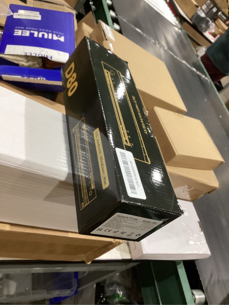 Condition photo showing New/Like New for Portable Printer Wireless for Travel, D80 Thermal Printer, Inkless Printers, Compatible with iOS, Android, Laptop, Supports 8.5" x 11" US Letter & A4 & A5 for Home Use, Office, Vehicles, Black