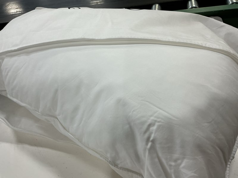 Condition photo showing As Is for nwot quince premium down pillow king soft retail $110