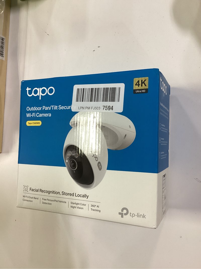 Condition photo showing Good Condition for Tapo 4K 8MP Wired Pan/Tilt Outdoor Security Camera, Free Person/Vehicle Detect & 360° View, Color Ni