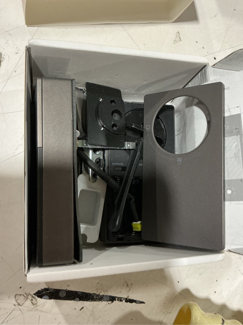 Condition photo showing As Is for aqara smart lock u100, fingerprint keyless entry door lock with apple home key, touchscreen keypad, bluetooth electronic deadbolt, ip65 weatherproof, supports apple homekit, alexa, google, ifttt, gray