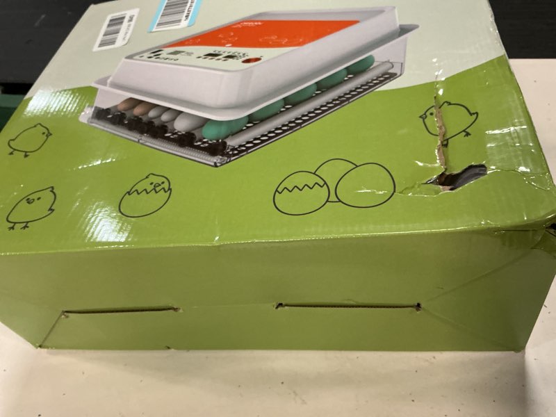 Condition photo showing New/Like New for obi-36 egg incubator for hatching - 36 eggs - stable temperature & humidity control with eggloo insulation, candler - ideal for families and farms - suitable for chicken, duck, quail eggs orange