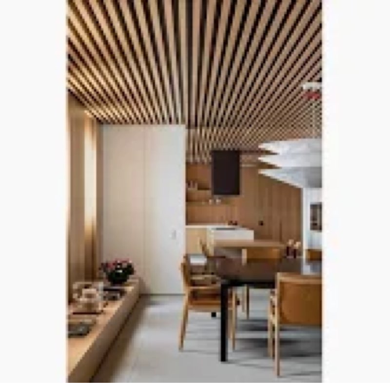 78.7in x 2in x 3.54in wpc suspended ceiling tiles, indoor wood plastic composite ceiling panels w/ suspension kit