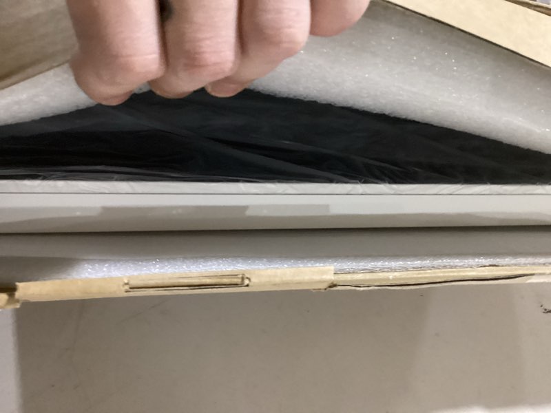 Condition photo showing New/Like New for fennio 23" x 18" vanity mirror with lights?led makeup mirror?hollywood mirror with 3 color modes & adjustable brightness?vanity mirror square white white 23"l x 18"w