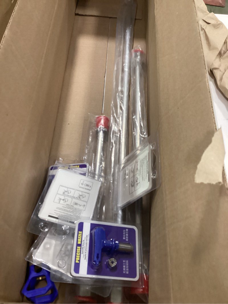 Condition photo showing Good Condition for 9 Pieces Paint Sprayer Airless Reversible Spray Tip Nozzles Airless Sprayer Nozzles and Spray Gun Tip Extension with Red Guard Pole Rod and Paint Tips(211, 313, 415, 517, 623)