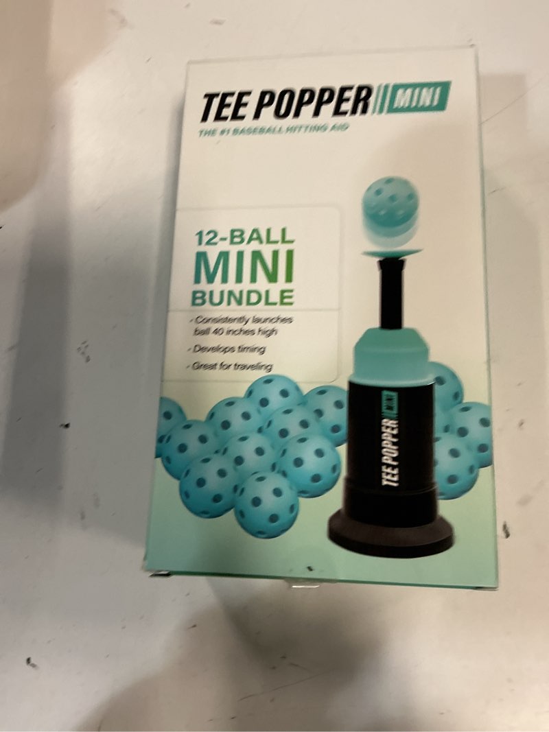 Condition photo showing New/Like New for bandit sports baseball training mini tee popper bundle, hitting tee for perfect swings, batting equiptment for practicing hitting without a pitcher (12 popper balls included)