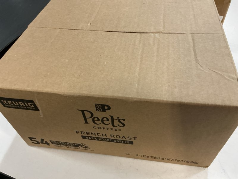 Condition photo showing New/Like New for Best by 12/05/2025)Peet's Coffee, Dark Roast K-Cup Pods for Keurig Brewers - French Roast 54 Count (1 Box of 54) Packaging May Vary (B06VWK65H8)
