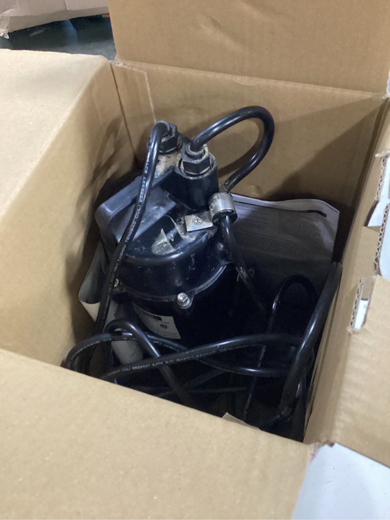 Condition photo showing As Is for utilitech 1/2-hp 55-gpm aluminum submersible sump pump