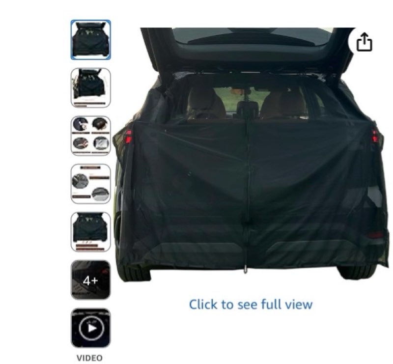 Car Camping Net Car Tailgate Net Tailgate Mosquito Rear Magnetic Mount Breathable Mesh Tent Camping 