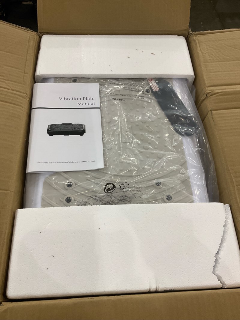 Condition photo showing New/Like New for Vibration Plate Exercise Machine Weight Loss, Full Body Workout Vibration Plate Lymphatic Drainage, 199 Adjustable Speeds Power Shaping Vibrating Plate 450 Lbs Capacity Fitness Platform White