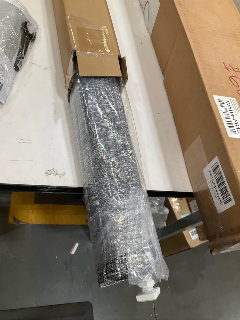 Condition photo showing Good Condition for eclipse drew noise reducing blackout cordless lined window roman shade for living room, 27 in x 64 in, charcoal