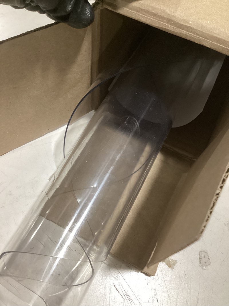 Condition photo showing Good Condition for deep dream 1.5mm thick 47 inches clear round table protector, round table cover, tablecloth protector, table protector for dining room table & office round clear 1.5mm 47"