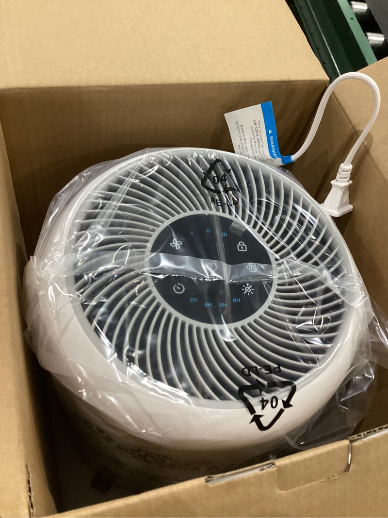 Condition photo showing New/Like New for levoit air purifier for home allergies pet hair in bedroom, covers up to 1073 ft² by 56w high torque motor, aham verifide, 3-in-1 filter with hepa sleep mode, remove dust smoke odor, core300-p, white