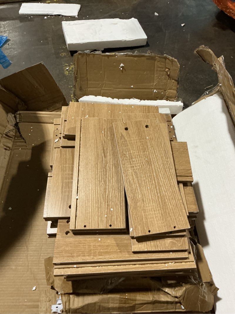 Condition photo showing As Is for similar to stock photo arkantos wooden 7 drawer double dressers, wide chests of drawers for bedroom, natural oak possibly missing parts