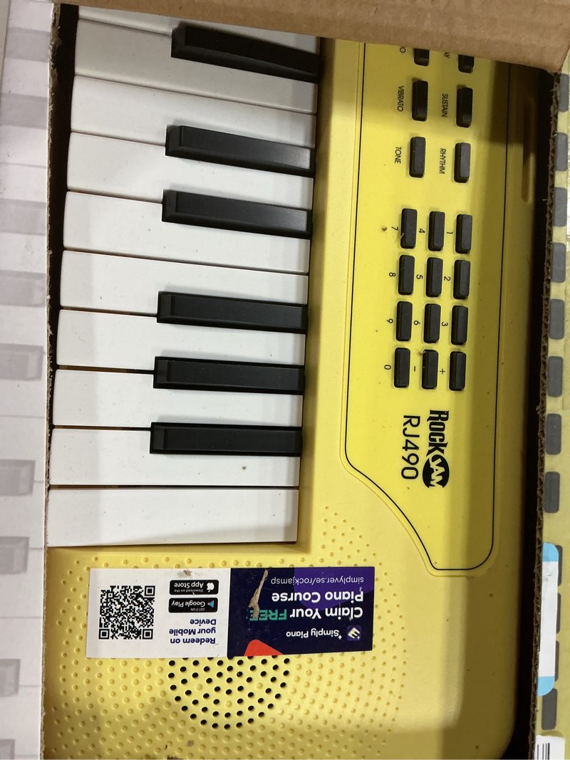 Condition photo showing Good Condition for RockJam 49 Key USB Keyboard Piano with Lessons & Keynote Stickers Lemon Sherbert