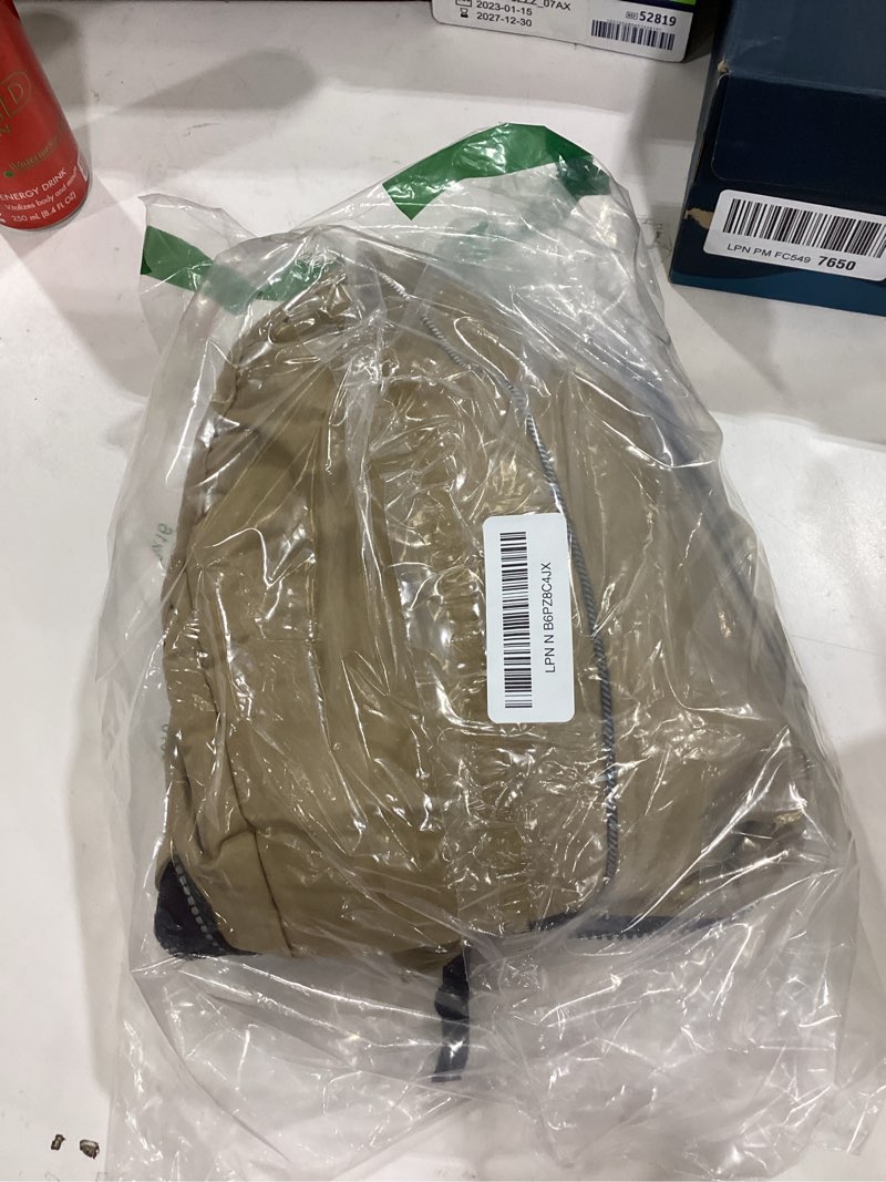 Condition photo showing Good Condition for Fragralley Dog Coat with Harness Built in, Waterproof Windproof Reflective Warm Puffer Jacket, Fleece Lined Vest Winter Parka for Small, Medium, Large Dogs? Medium Khaki