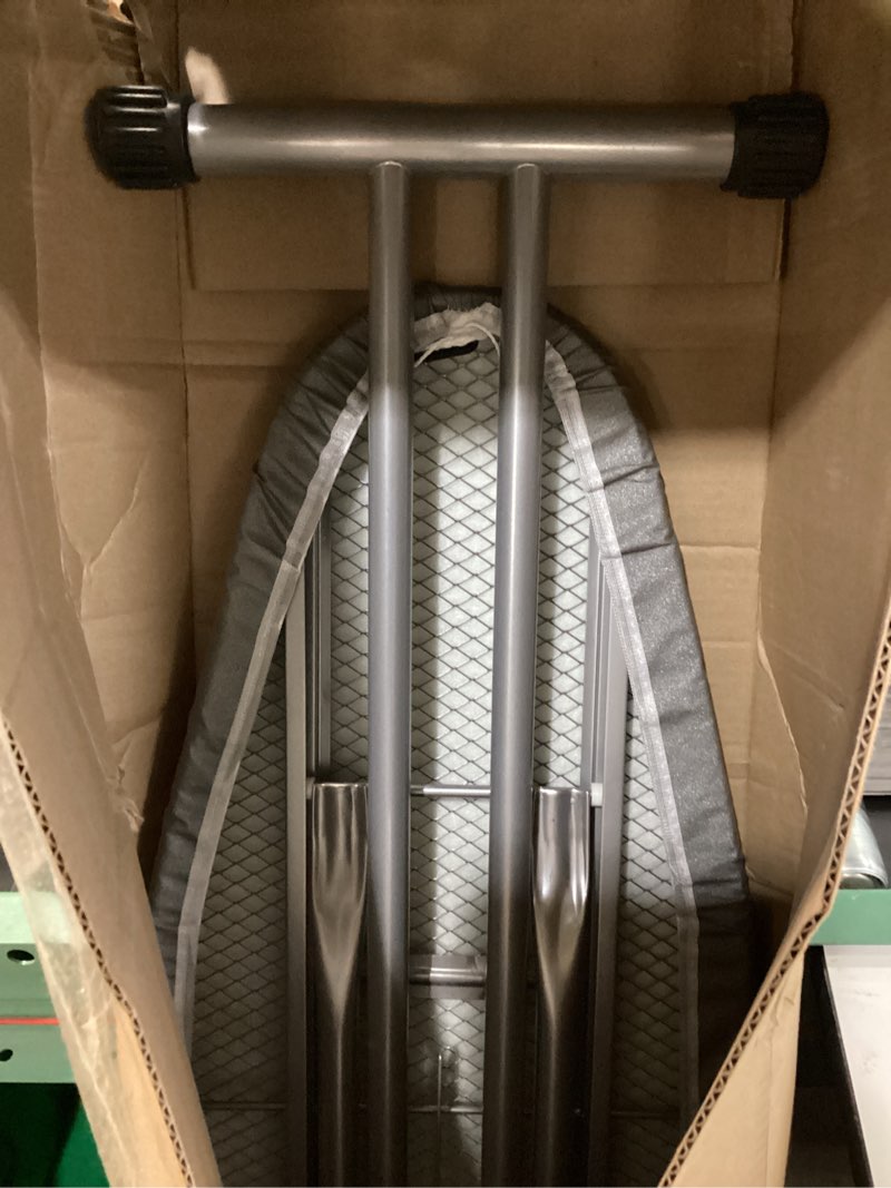 Condition photo showing Good Condition for Ironing Board Full Size 54" L x 13" W, Foldable & Adjustable Height Iron Board with Heat-Resistant Cover and Iron Rest, Sturdy & Space-Saving Ironing Table for Home