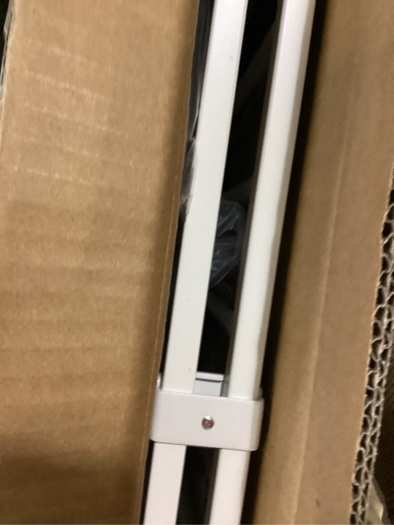 Condition photo showing Good Condition for babelio baby gate for stairs, kitchen & doorways, 26-43" w 28" h no bottom bar| easy installation| one-handed operation| auto-close| hardware mount (drill needed) safety dog/pet gate indoor (white)