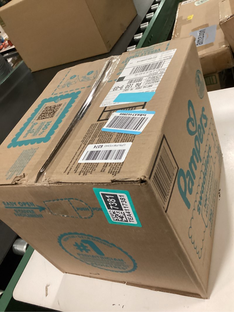 Condition photo showing New/Like New for Pampers Swaddlers Diapers, Size 1 (8-14 lbs), 198 Count, Absorbent, Keeps Baby Dry and Comfortable, Skin Safe Disposable Baby Diaper (Packaging May Vary)