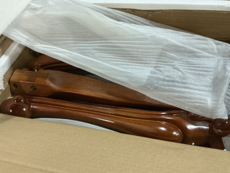 Condition photo showing New/Like New for Foot Stools,Vintage Ottoman Cherry Leather Foot Rest,Wooden Footrest,Upholstered Footstool for Couch/Living Room/Sofa (18.5)