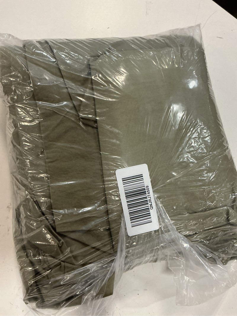 Condition photo showing Good Condition for organic crisp percale duvet cover set, full/queen, dried sage