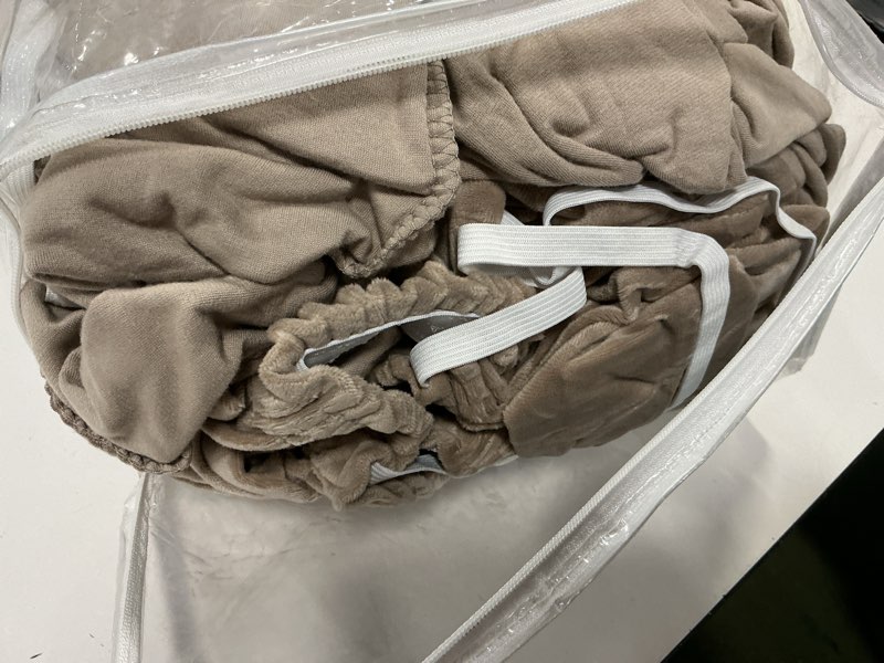 Condition photo showing As Is for H.VERSAILTEX Sofa Cover 3 Piece T Cushion Loveseat Slipcovers Thick Velvet Couch Cover Furniture Pro