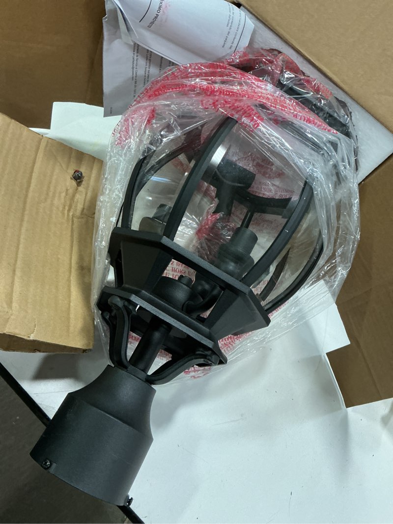 Condition photo showing As Is for Portfolio 21.34-in H Black Post Light