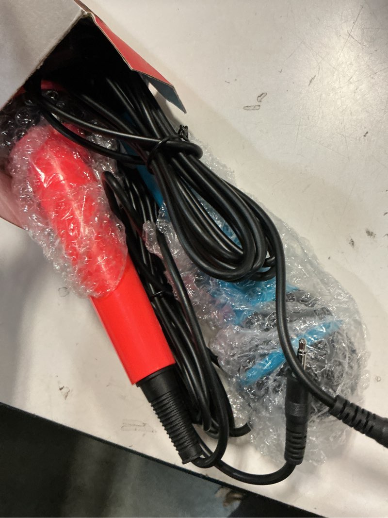 Condition photo showing Good Condition for tefele 2-piece 10ft wired usb device microphone for switch gaming/ps5/ps4/xboxone/pc gaming microphone, 2 people can sing at the same time, high sound quality capture, anti-tension audio cable