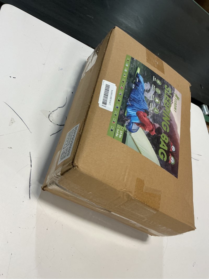 Condition photo showing New/Like New for pteromy sleeping bags for adults, lightweight and machine washable, water resistant backpacking camping sleeping bag for warm cold weather, camping essentials for hiking travel 50°f~80°f / 3 season pink