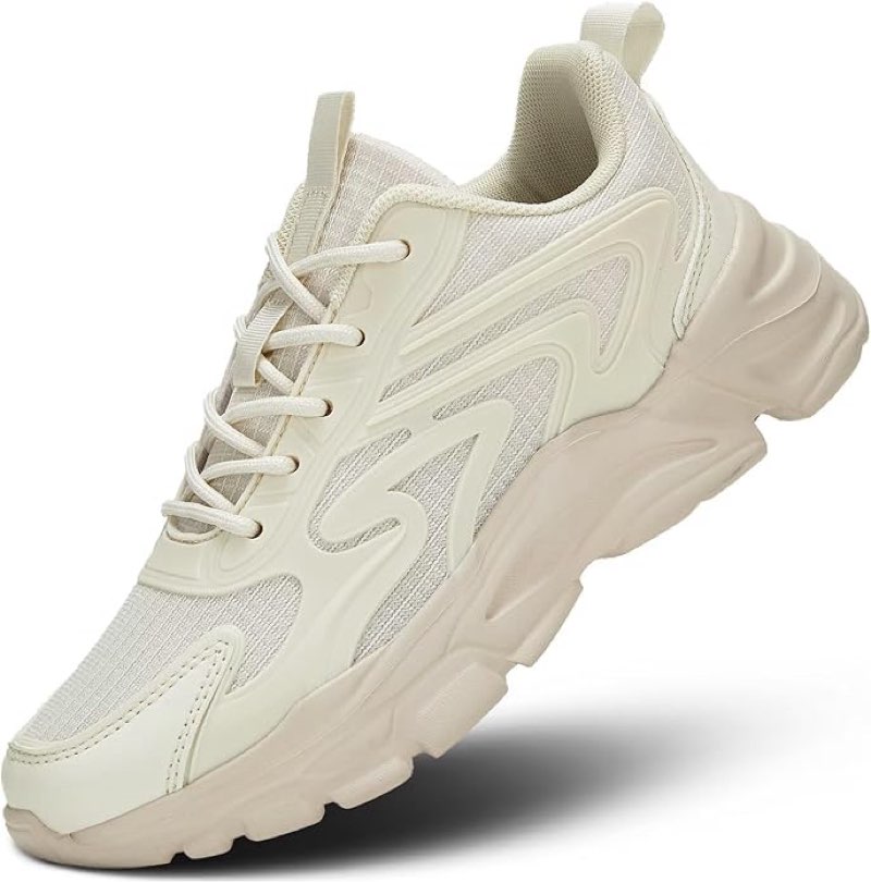 womens walking shoes casual running tennis gym sneakers lightweight breathable mesh workout sports soft sole size 38