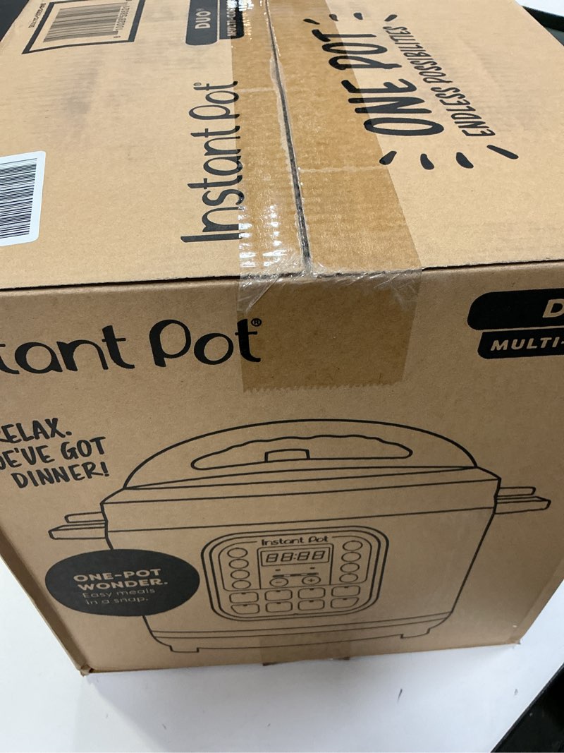 Condition photo showing New/Like New for Instant Pot Duo 8 Qt Electric Pressure Cooker  7-in-1 Slow Cooker  Rice Cooker  Steamer  Sauté  Yogurt Maker  Warmer & Sterilizer