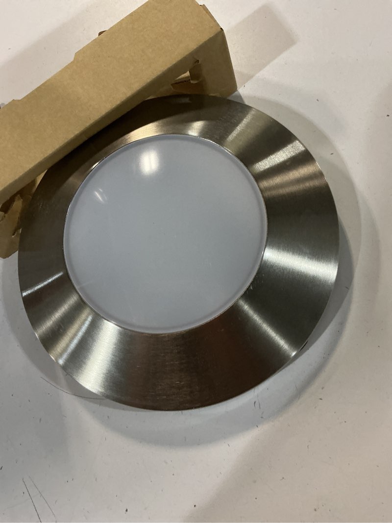 Condition photo showing Good Condition for progress lighting 5cct 7.5-in brushed nickel indoor 1 -light led tunable white flush mount
