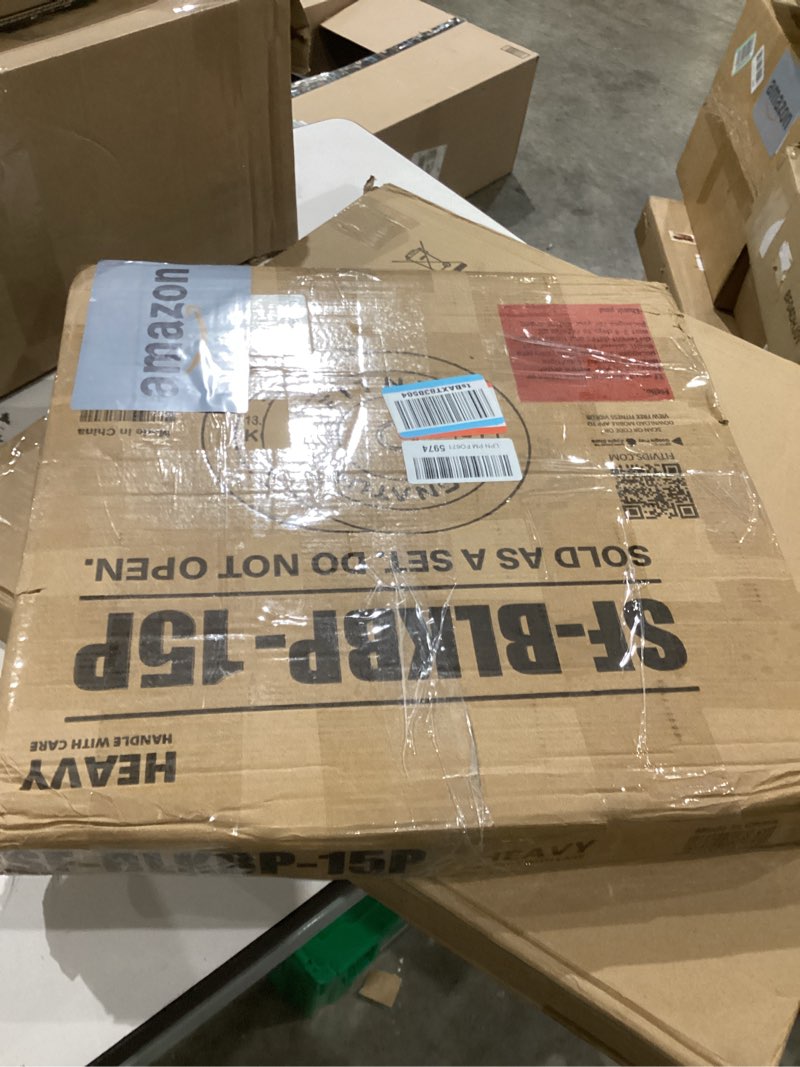 Fitvids 2" Olympic Bumper Plate Weight Plates with Steel Hub, 15LB, Pair