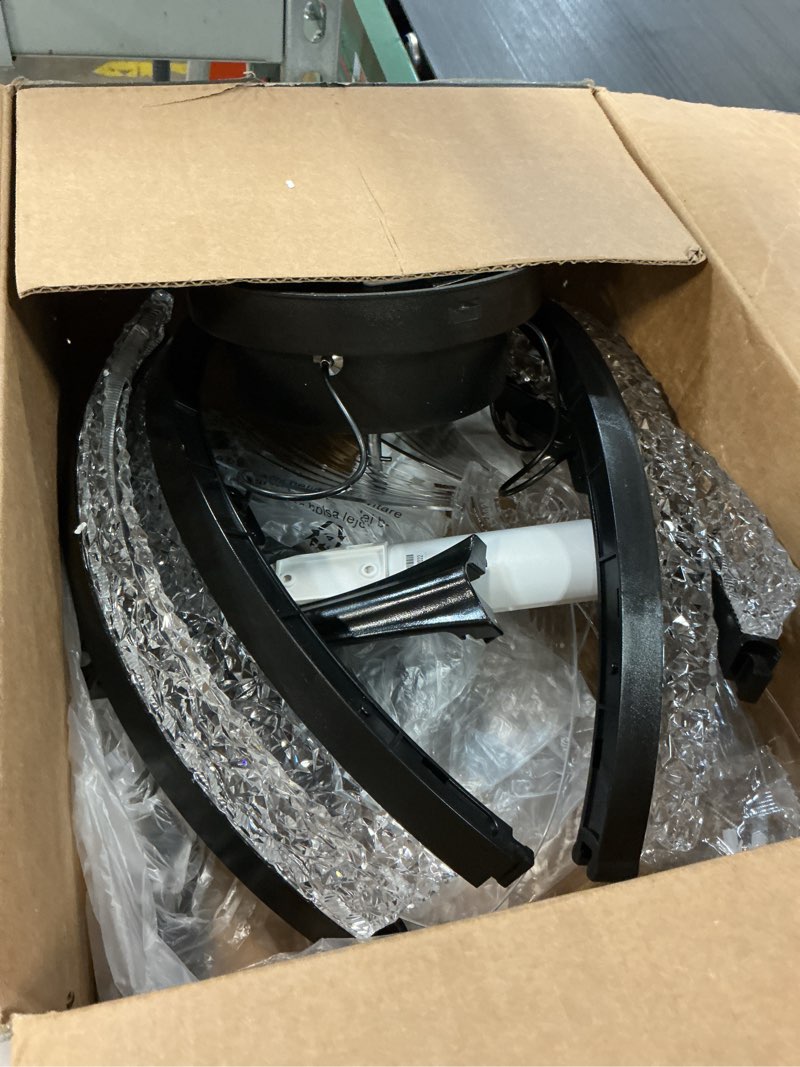 Condition photo showing Good Condition for addlon ceiling fans with lights and remote, 20'' low profile ceiling fans, 3000-6000k dimmable modern flush mount led fan light, fandelier ceiling fan for bedroom, kitchen, living room, black black 20 inch 1
