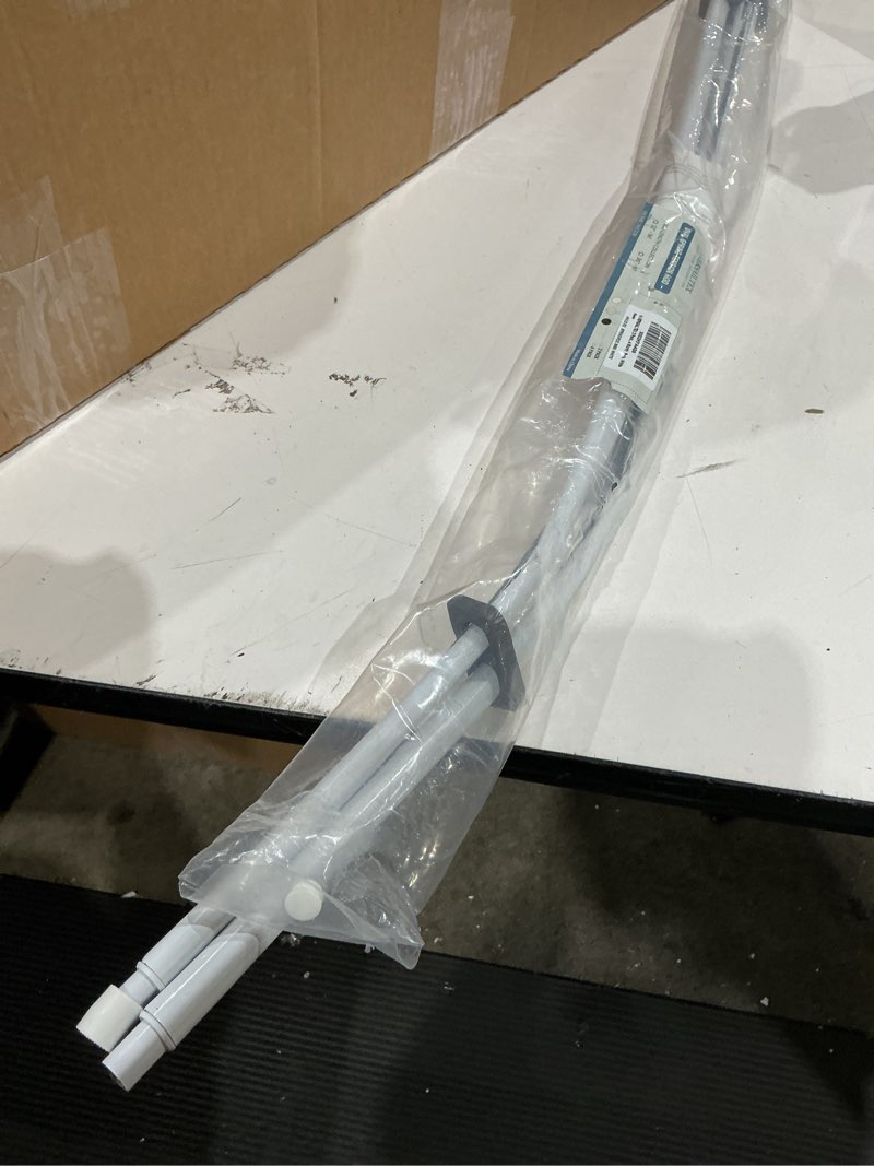 Condition photo showing As Is for h.versailtex 2 pack spring tension curtain rods 36-60 inch lightweight tensions rods securely in place; easy to use/install for kitchen/bathroom/wardrobe, durable sturdy rods, white 36"-60" (2 pack) white