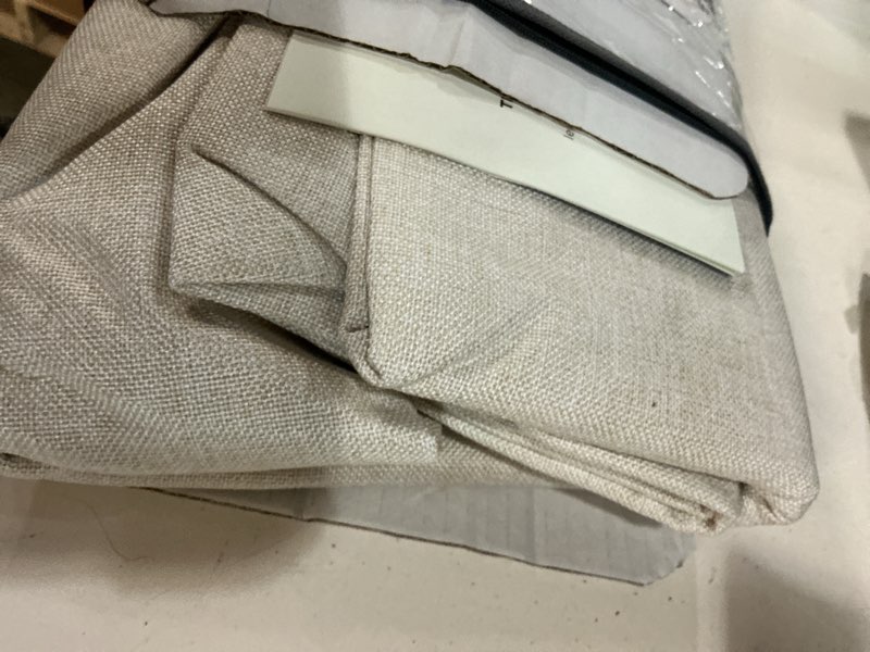 Condition photo showing New/Like New for 100% blackout shield blackout curtains for bedroom 84 inches long, back tab/rod pocket living room drapes, thermal insulated blackout curtains 2 panels set, 50" w x 84" l, cream cream 50"w x 84"l (pack of 2)