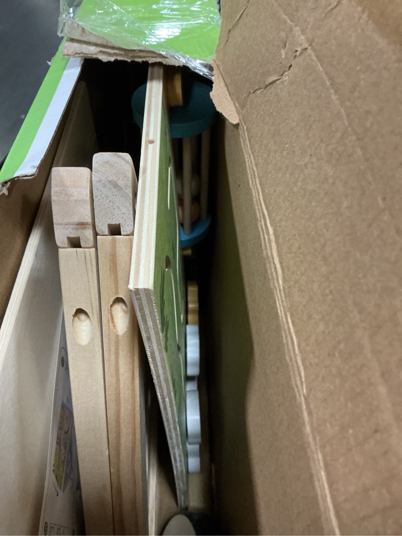 Condition photo showing As Is for Wooden Baby Walker with Wheels, Montessori Baby Push Walker for Babies 6-12 Months, Baby Activity Center Walking Toy for 1 Year Old Learning to Walk Toddler Girls Boys Pastoral