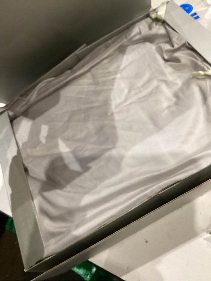 Condition photo showing New/Like New for MooMee King Size Sheets Set, 100% Extra Long Staple Cotton 600TC Sateen Weave Cooling Breathable Silky Soft Luxury Hotel Quality Bed Sheets with 17" Deep Pocket - 4 Piece (Blueish Grey, King) Blueish Grey King