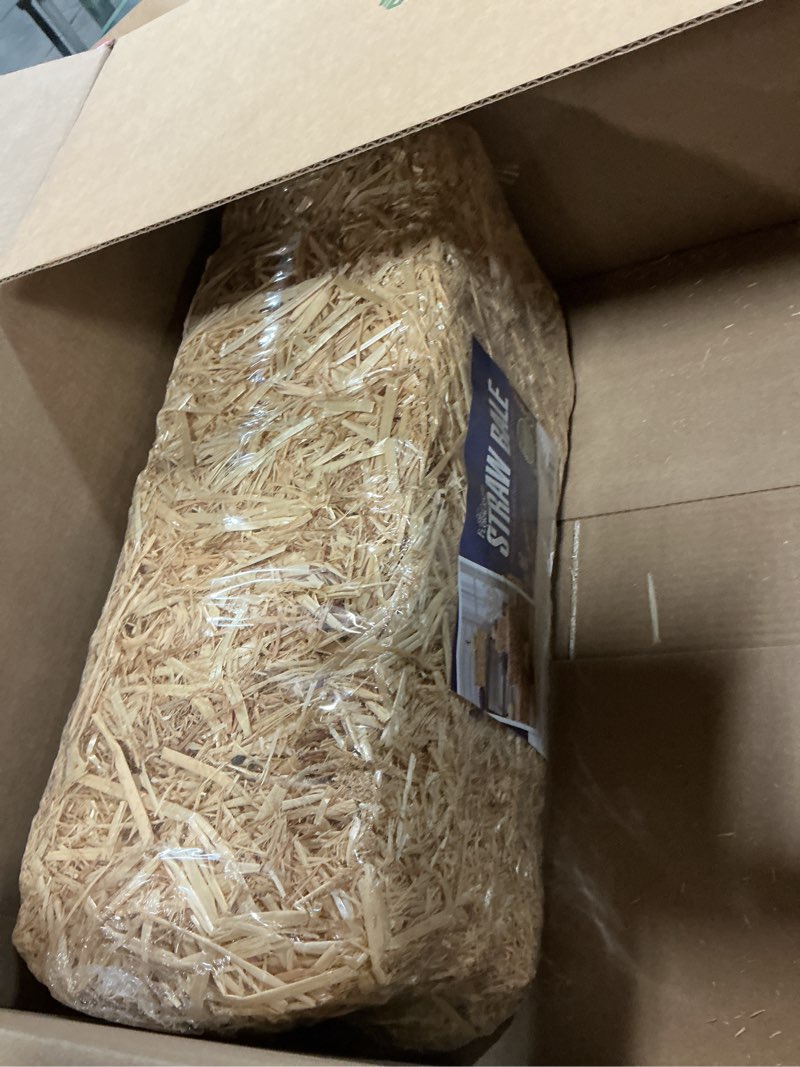 Condition photo showing New/Like New for floracraft decorative straw bale 8 inch x 8 inch x 20 inch natural 8" x 8" x 20"