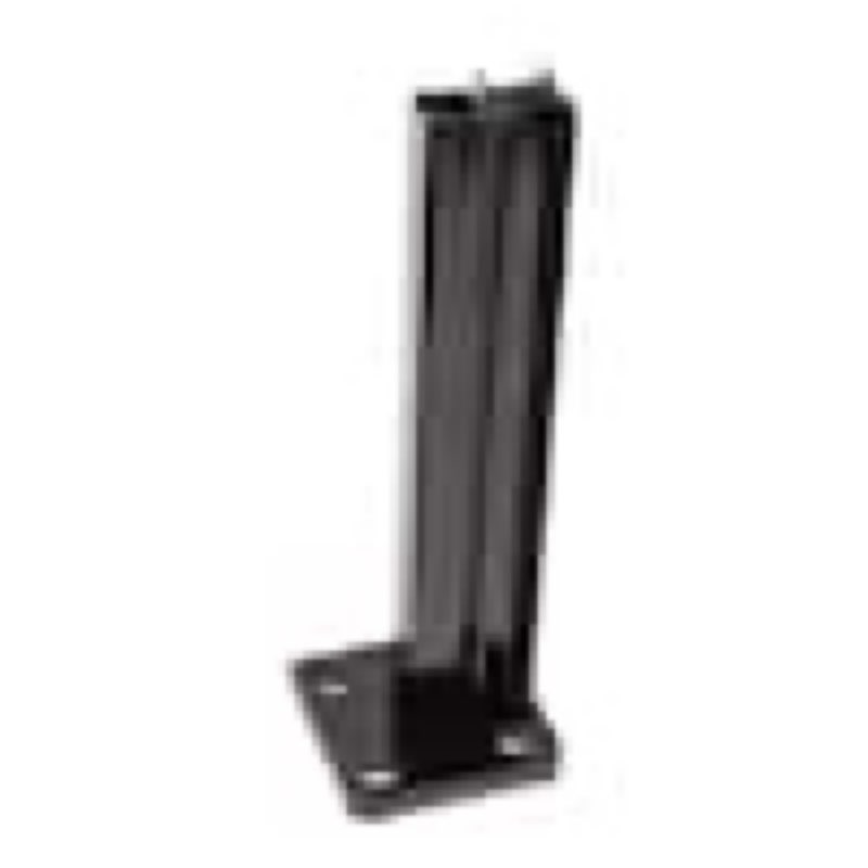 Condition photo showing As Is for composite fence series 3.15 in. x 3.15 in. x 9.84 in. black metal ground contact fence base
