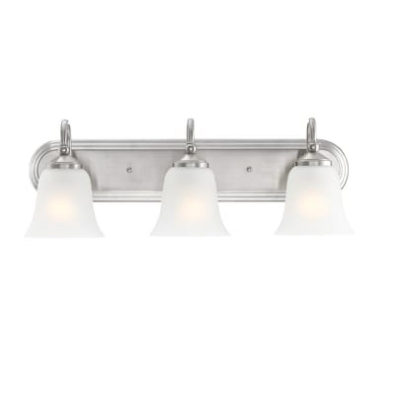 70+ bought last week project source shaker park ii 24-in 3 light brushed nickel traditional bathroom vanity light bar