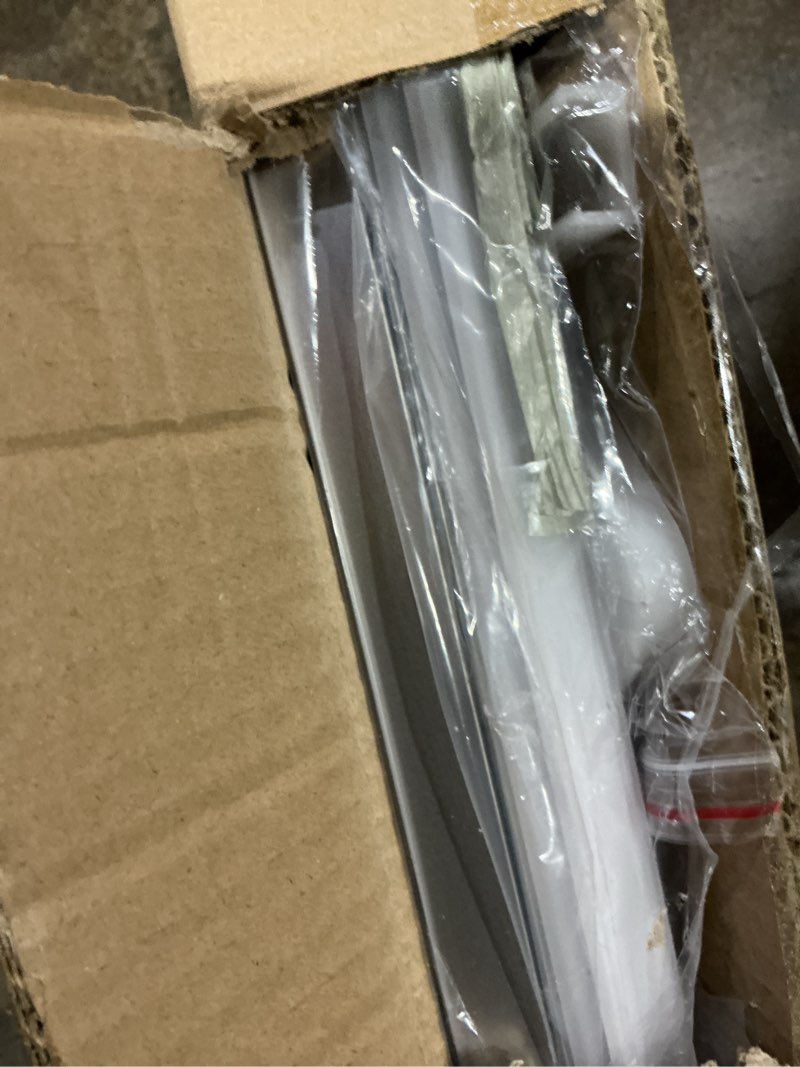 Condition photo showing As Is for hunhun 10-pack 6.6ft/ 2meter u shape led aluminum channel system with milky cover, end caps and mounting clips, aluminum profile for led strip light installations, very easy installation