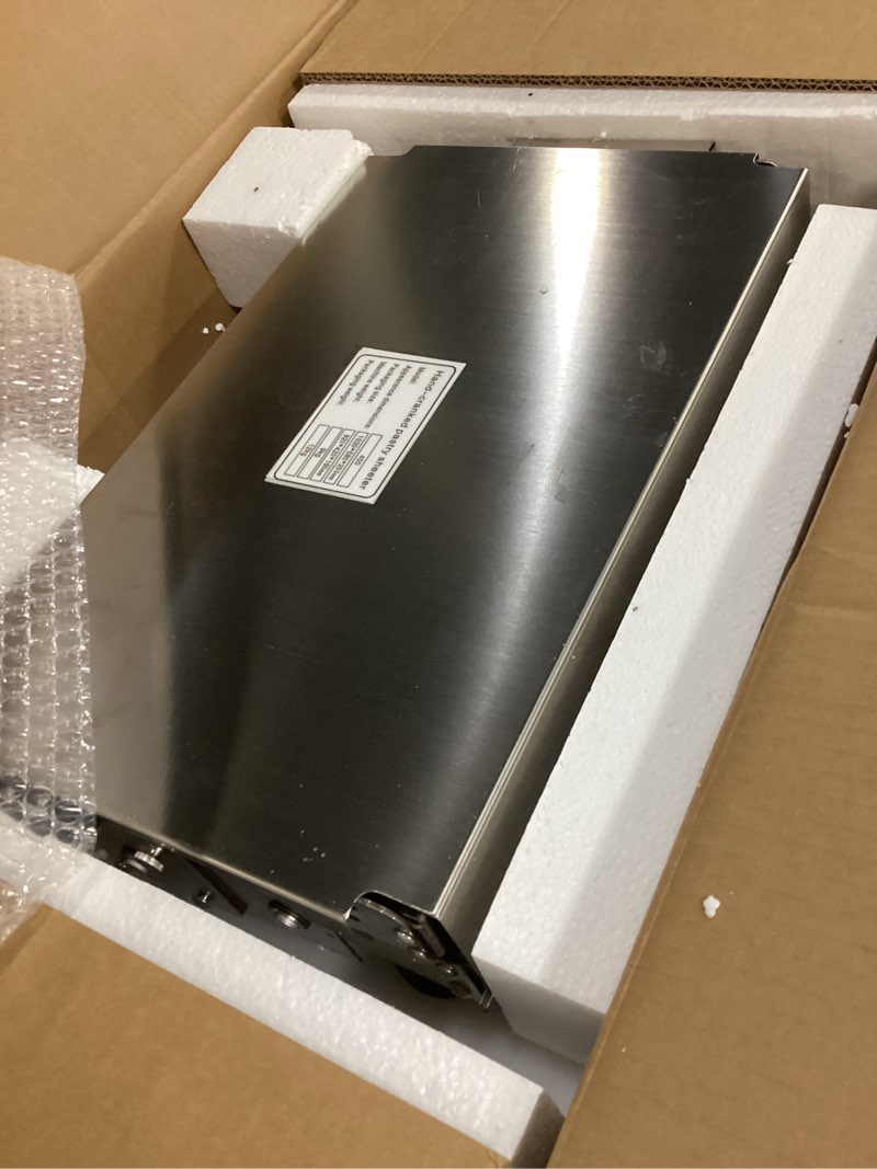 Condition photo showing As Is for dough sheeter machine,foldable manual dough rolling machine with adjustable thickness 0-25mm,stainless steel portable pastry roller for commercial home bakery,puff pastry & pizza dough (40.5"x22.8")