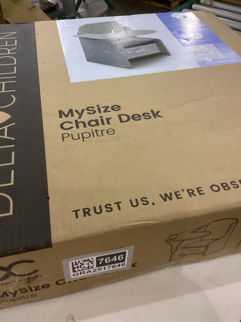 Condition photo showing New/Like New for Delta Children MySize Chair Desk With Storage Bin, Grey