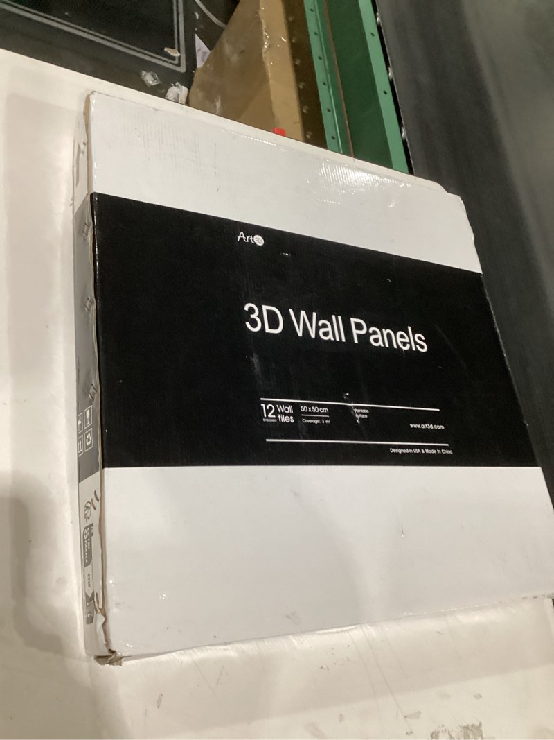Condition photo showing New/Like New for Art3d PVC Wave Panels for Interior Wall Decor, Antique Copper Textured 3D Wall Tiles, 19.7" x 19.7" (12-Pack) Black 19.7"x19.7" 12pcs