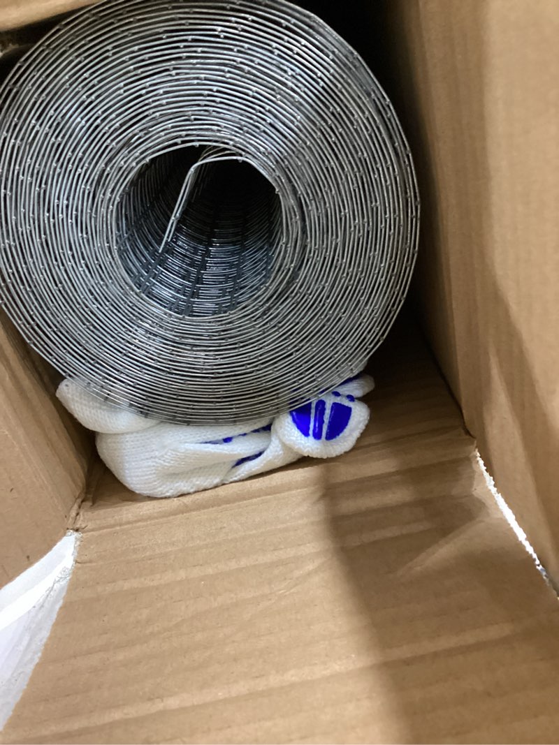 Condition photo showing Good Condition for Hardware Cloth 1/2 inch Square Openings - 19 Gauge 24'' x 50' Hot-Dip Galvanized Wire Mesh, Welded Cage Wire Rolls Great for Animal Enclosure Chicken Coop Flower Beds Rabbits Wire Fencing 1/2inch 24''×50'