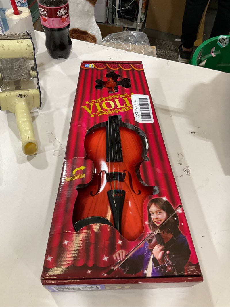 Condition photo showing New/Like New for 16 inch violin toy for kids, 4 strings violin toys musical instruments for children,multifunctional portable electronic instrument