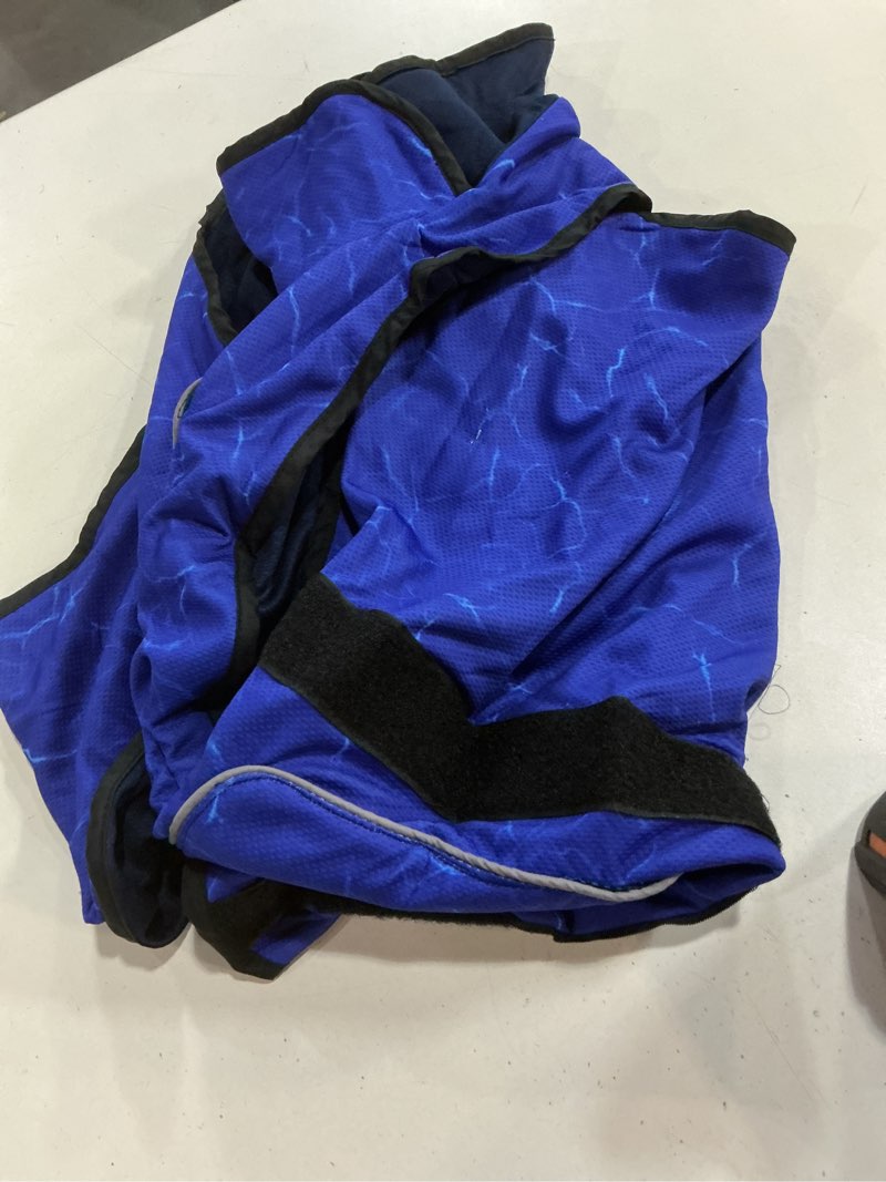 Condition photo showing As Is for dog cooling vest with ice pack & cooling collar, blue aqua, xl | maximum cooling support, size-matched ice packs, cooling around neck and body, uv protection, sizes to suit most dogs blue aqua x-large