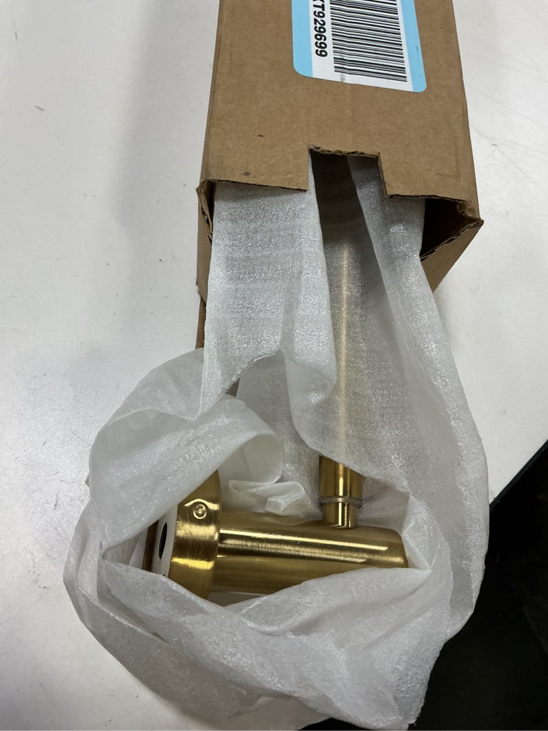 Condition photo showing Good Condition for Adjustable Single Bath Towel Bar 23.6 to 42 Inch, ZUEXT Brushed Gold Stainless Steel Towel Holder Hanger, Expandable Wall Mounted Towel Rail for Bathroom Kitchen Washroom,1" Tube Towel Rail Racks